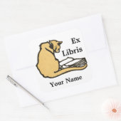 Cat Leesboek Ex Libris Sjabloon Vierkante Sticker (Envelop)