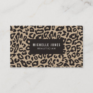 Cat Leopard Print Designer Stylist Visitekaartjes