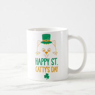 Cat Leprechaun Happy St. Catty's Day Koffiemok