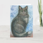 Cat Les yeux divers funky chat carte de voeux (Devant)