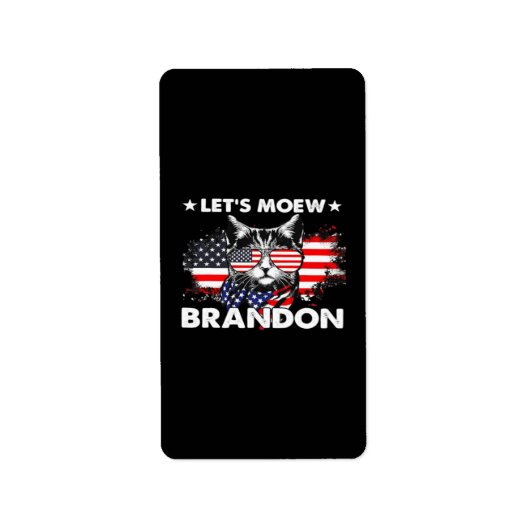 Cat Lets Meow Etiket (Voorkant)