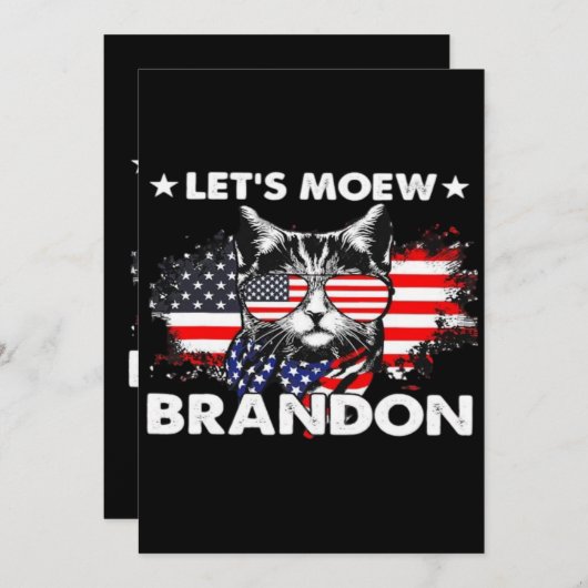 Cat Lets Meow Kaart (Voorkant / Achterkant)