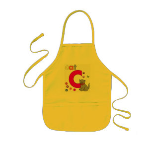 Cat Letter C Apron Kinder Schort