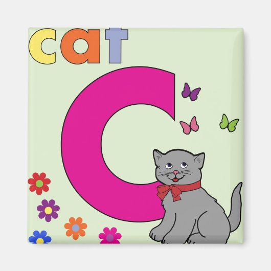Cat Letter C Magneet (Voorkant)