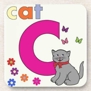 Cat Letter C Onderzetter