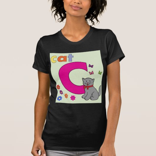 Cat Letter C Tshirt (Voorkant)