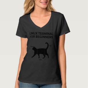 Cat Linux-terminal voor beginners T-shirt