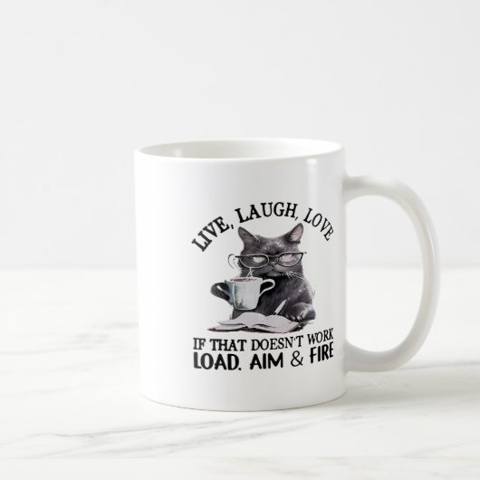 Cat Live Lach Liefde Als Dat Niet Werkt Load Doel Koffiemok (Rechts)