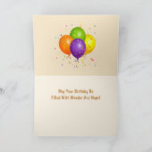 Cat Living the Dream Birthday Kaart (Binnen)