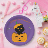  Cat-lloween Papieren Bordje (Feest)