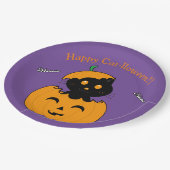  Cat-lloween Papieren Bordje (Gekanteld)