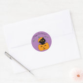 Cat-lloween Ronde Sticker (Envelop)