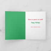 Cat Loudly Singing "Silent Night" Christmas Kaart (Binnen)