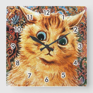 Cat, Louis Wain Vierkante Klok