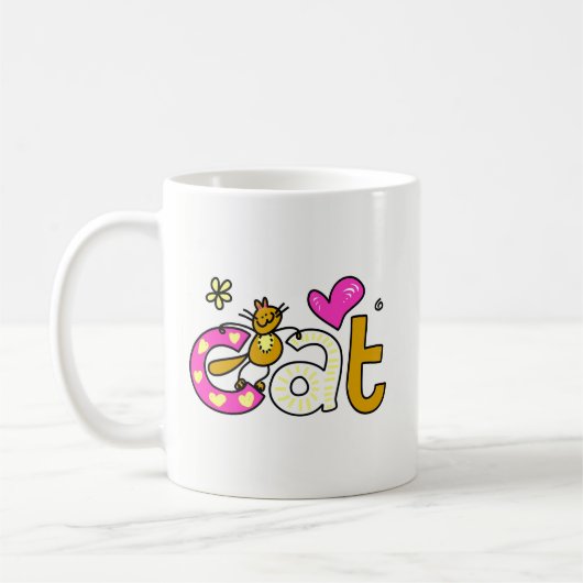 CAT Love Café Mug (Gauche)