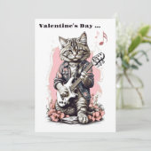 Cat Love Chanson Musicien Carte Heureuse Sainte-Va (Debout devant)