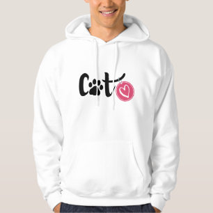Cat Love Hoodie – Schattige en minimalistisch desi