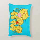 Cat Love Lollipop kussen roze blauw (Achterkant (Verticaal))