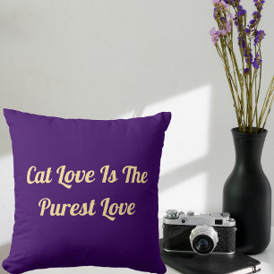 Cat Love Purest Personaliseer Schattige Funny Cool Kussen