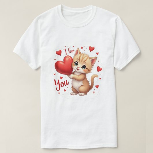 Cat love  t-shirt (Design voorkant)