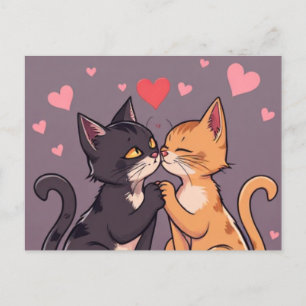 Cat Love Valentijn's Day Briefkaart