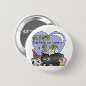 Cat Lover 2e Verjaardag Tshirts en geschenken Ronde Button 5,7 Cm (Voorkant /achterkant)