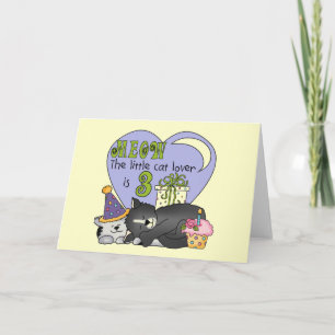 Cat Lover 3e Verjaardag T shirten en geschenken Kaart