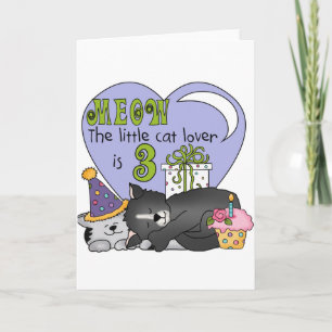Cat Lover 3e Verjaardag T shirten en geschenken Kaart