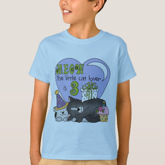 Cat Lover 3e Verjaardag T shirten en geschenken T-shirt (Voorkant)