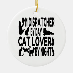 Cat Lover 911 Dispatcher Keramisch Ornament