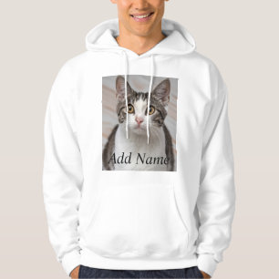 Cat Lover Aangepaste Foto en Naam Gepersonaliseerd Hoodie