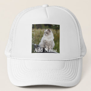 Cat Lover Aangepaste Foto en Naam Gepersonaliseerd Trucker Pet