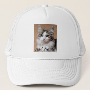 Cat Lover Aangepaste Foto en Naam Gepersonaliseerd Trucker Pet