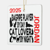 Cat Lover Bagpipe Player CUSTOM Keramisch Ornament (Links)
