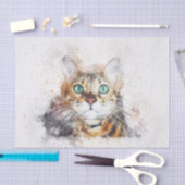 Cat Lover Beauful Cat-Waterverf Tissuepapier (Craft)