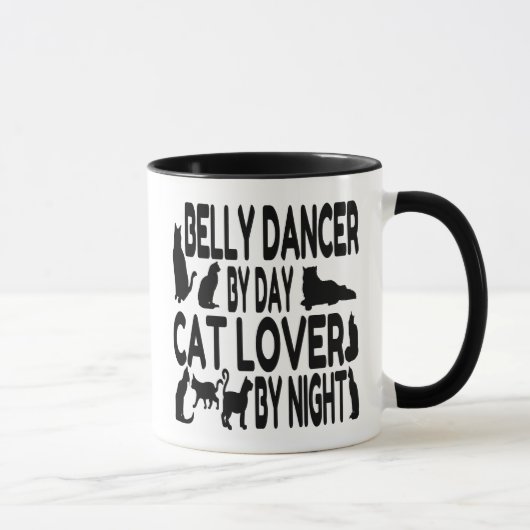 Cat Lover Belly Dancer Mok (Rechts)