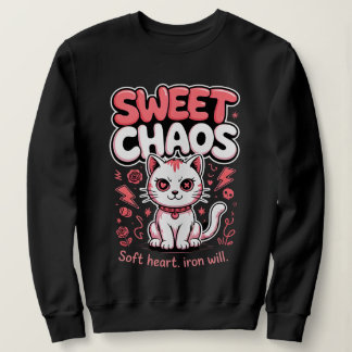 Cat Lover Bold Gift – Sweet Chaos Design Trui