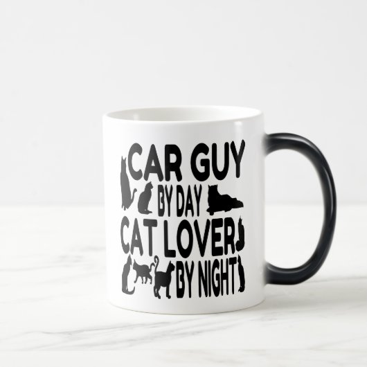 Cat Lover Car Guy Magische Mok (Rechts)