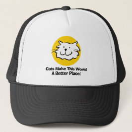Cat Lover Cartoon. Liefde katten. Trucker Pet