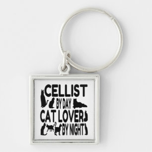 Cat Lover Cellist Sleutelhanger
