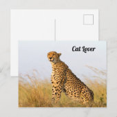 Cat lover cheetah foto briefkaart (Voorkant / Achterkant)