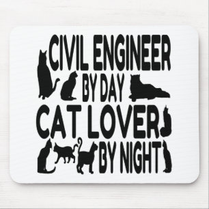 Cat Lover civiel ingenieur Muismat