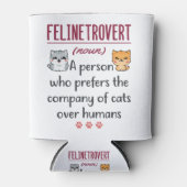 Cat Lover Definition Funny Gezegde Introvert Blikjeskoeler (Voorkant)