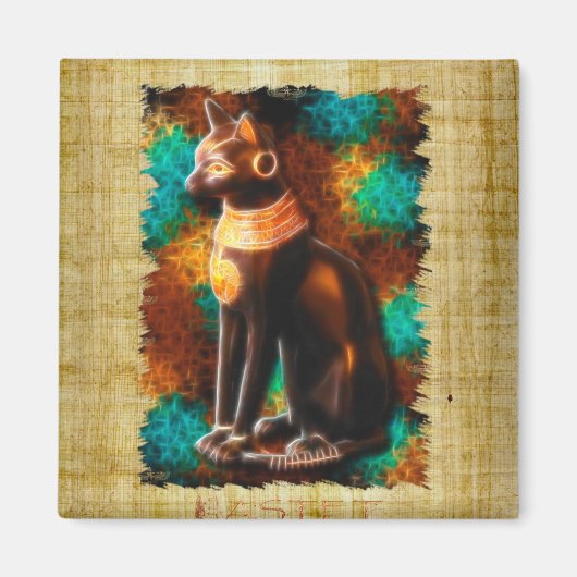 "CAT LOVER" Egyptische bastetkat Magnet Magneet (Voorkant)