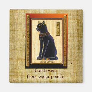 "CAT LOVER" Egyptische bastetkat Magnet Magneet