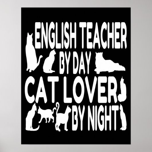 Cat Lover English Teacher Poster (Voorkant)