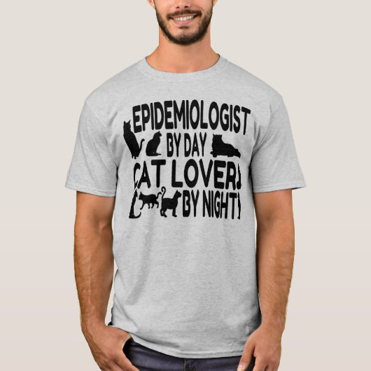 Cat Lover Epidemiologist T-shirt (Voorkant)