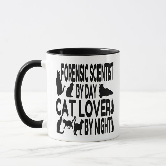 Cat Lover Forensisch Wetenschapper Mok (Links)