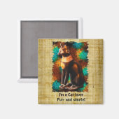 "CAT LOVER" Fun Egyptian Bastet Cat Magnet Magneet (Voorkant / Achterkant)