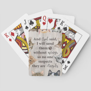 Cat Lover God stuur me katten Pokerkaarten